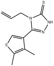 4-烯丙基-5-(4,5-二甲基-3-噻吩)-2H-1,2,4-三唑-3-硫酮 结构式