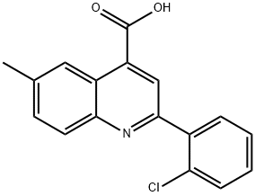 2-(2-氯苯基)-6-甲基-喹啉-4-羧酸 结构式