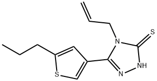 4-烯丙基-5-(5-丙基-3-噻吩)-2H-1,2,4-三唑-3-硫酮 结构式