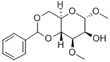 4,6-O-亚苄基-1,3-二-O-甲基-Α-D-吡喃甘露糖苷 结构式