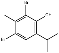 2,4-Dibromo-6-isopropyl-3-methylphenol 结构式