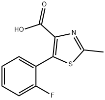 5-(2-氟苯基)-2-甲基噻唑-4-羧酸 结构式