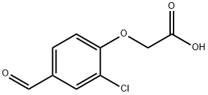 (2-氯-4-甲酰基苯氧基)乙酸 结构式