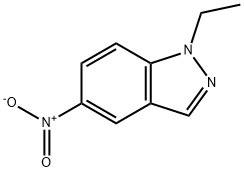 1-乙基-5-硝基-1H-吲唑 结构式