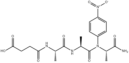 N-琥珀酰-L-丙氨酰-L-丙氨酰-L-丙氨酸 结构式
