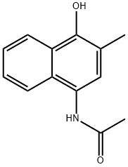 N-(4-hydroxy-3-methyl-1-naphthyl)acetamide  结构式