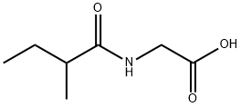 N-(2-甲基-1-氧代丁基)-甘氨酸 结构式