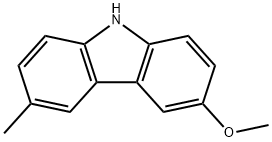 3-甲氧基-6-甲基-9H-咔唑 结构式