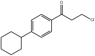 3-Chloro-1-(p-cyclohexylphenyl)-1-propanone 结构式