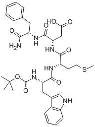 叔丁氧羰基-色氨酰-蛋氨酰-天冬氨酰-苯丙氨酰胺	 结构式