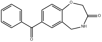 7-苯甲酰-4,5-二氢-1,4-苯氧氮杂卓-3(2H)-酮 结构式