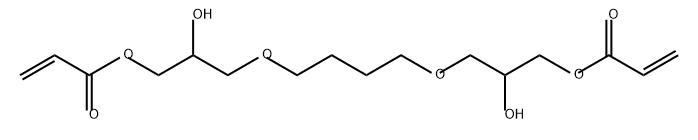 1,4-butanediylbis[oxy(2-hydroxy-3,1-propanediyl)] diacrylate 结构式