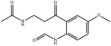 N -Γ-乙酰基- N- 2 -甲酰- 5 -甲氧基犬尿氨酸 结构式