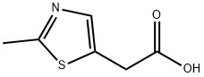 (2-甲基噻唑-5-基)乙酸 结构式