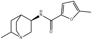 2-Furancarboxamide,5-methyl-N-[(3R)-6-methyl-1-azabicyclo[2.2.2]oct-3-yl]- 结构式