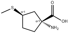 Cyclopentanecarboxylic acid, 1-amino-3-(methylthio)-, trans- (9CI) 结构式