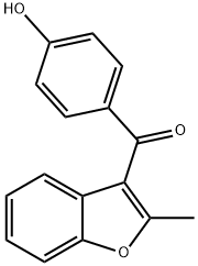 3-(4-HYDROXYBENZOYL)-2-METHYL-BENZOFURAN 结构式