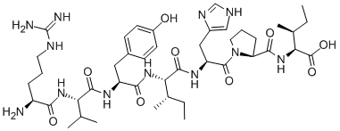 (DES-ASP1,ILE8)-ANGIOTENSIN II 结构式