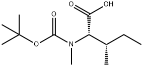 N-叔丁氧羰基-N-甲基-L-异亮氨酸 结构式