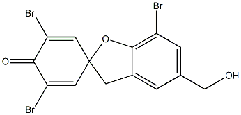 3',5',7-Tribromo-5-(hydroxymethyl)spiro[benzofuran-2(3H),1'-[2,5]cyclohexadien]-4'-one 结构式