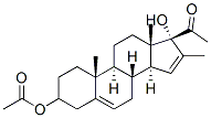 16Β-甲基孕甾-5,15-二烯-3Β,17Α-二醇-20-酮-3-醋酸酯 结构式