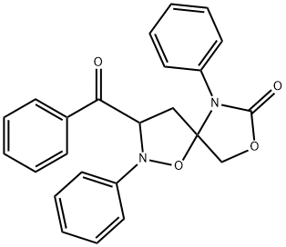 3-Benzoyl-2,6-diphenyl-1,8-dioxa-2,6-diazaspiro[4.4]nonan-7-one 结构式