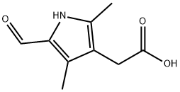 2-(5-甲醛-2,4-二甲基-1H-吡咯-3-基)乙酸 结构式