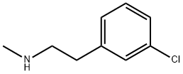 N-甲基-3-氯苯乙胺 结构式