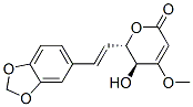 (5S)-6α-[(E)-2-(1,3-Benzodioxol-5-yl)ethenyl]-5,6-dihydro-5β-hydroxy-4-methoxy-2H-pyran-2-one 结构式