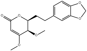 (5R)-6α-[2-(1,3-Benzodioxol-5-yl)ethyl]-5,6-dihydro-4,5α-dimethoxy-2H-pyran-2-one 结构式