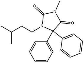 1-(1,1-Dimethylethyl)-3-ethyl-5,5-diphenyl-2,4-imidazolidinedione 结构式