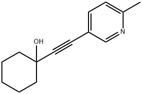 1-[(6-Methyl-3-pyridyl)ethynyl]cyclohexanol 结构式