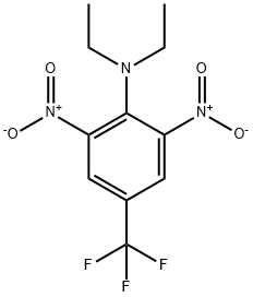 N,N-diethyl-2,6-dinitro-4-(trifluoromethyl)aniline 结构式