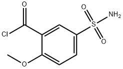 5-(aminosulphonyl)-2-methoxybenzoyl chloride 结构式