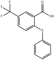 2-(苯硫基)-5-(三氟甲基)苯甲酸 结构式