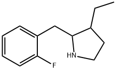 Pyrrolidine, 3-ethyl-2-[(2-fluorophenyl)methyl]- (9CI) 结构式