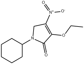 4-Nitro-1-cyclohexyl-3-ethoxy-1,5-dihydro-2H-pyrrol-2-one 结构式