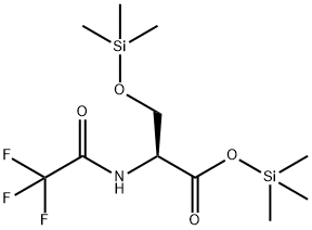 N-(Trifluoroacetyl)-O-(trimethylsilyl)-L-serine trimethylsilyl ester 结构式