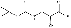 (2R)-3-[[(1,1-二甲基氧基)羰基]氨基]-2-羟丙酸 结构式