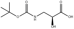 3-叔丁氧羰基氨基-(S)-2-羟基丙酸 结构式
