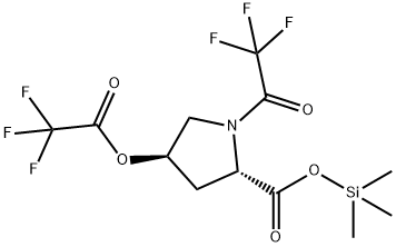 L-Proline, 1-(trifluoroacetyl)-4-[(trifluoroacetyl)oxy]-, trimethylsil yl ester, trans- 结构式