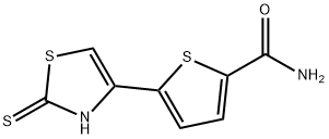 2-甲酰胺-5-(2-巯基-1,3-噻唑-4-基)-噻吩 结构式