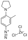 3-甲基-4-(1-吡咯烷基)重氮苯三氯锌酸盐 结构式