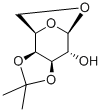 1,6-无水-3,4-O-异丙基亚基-B-D-吡喃半乳糖 结构式
