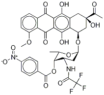 N-三氟乙酰氨基-4'-对硝基苯甲酰基柔红霉素 结构式