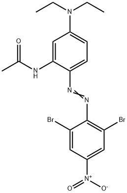 N-[2-[2,6-二溴-4-硝基苯基]偶氮]-5-(二乙氨基)苯基]乙酰胺 结构式