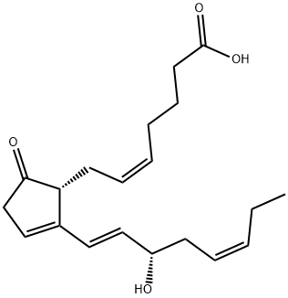 (5Z,13E,15S,17Z)-15-Hydroxy-9-oxoprosta-5,11,13,17-tetraen-1-oic acid 结构式