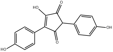 4-Hydroxy-2,5-bis(4-hydroxyphenyl)-4-cyclopentene-1,3-dione 结构式