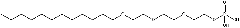 2-[2-[2-(十二烷氧基)乙氧基]乙氧基]乙基磷酸二氢酯 结构式