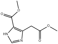 1H-Imidazole-4-acetic acid, 5-(methoxycarbonyl)-, methyl ester 结构式